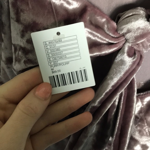 Urban Outfitters Pink Velvet Romper - Medium - Picture 3 of 3